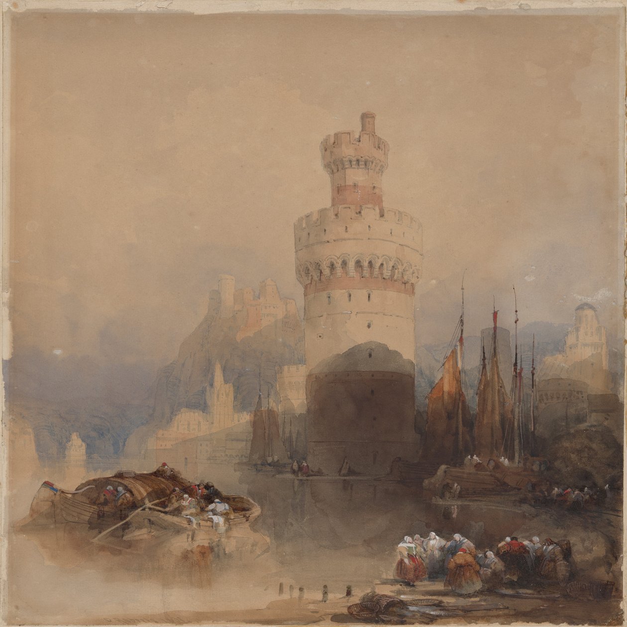 Oberwesel ved Rhinen af David Roberts