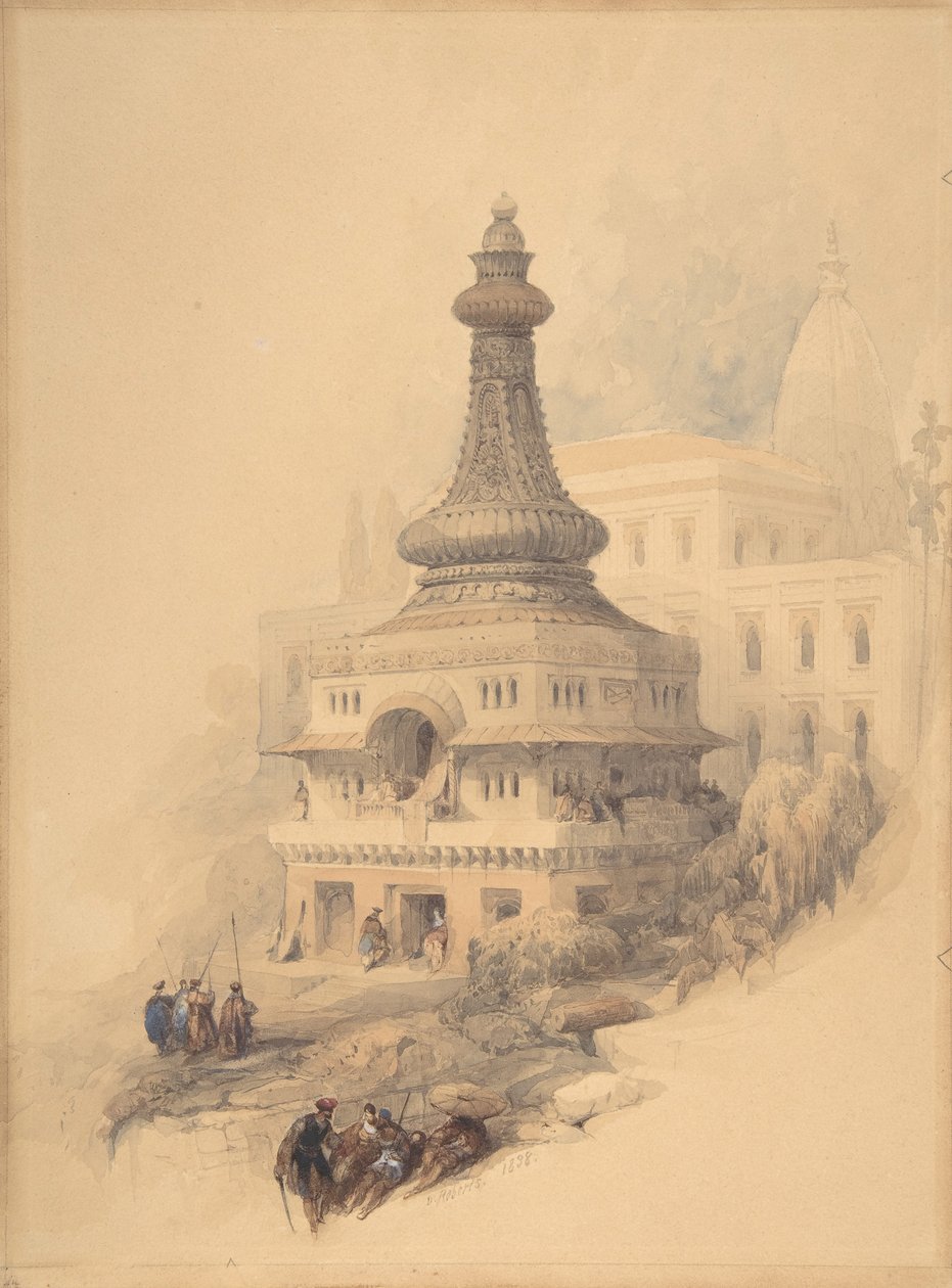 Orientalsk scene, 1838. af David Roberts