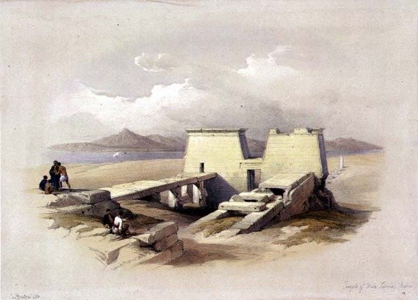 Temple of Wady Sabona, Nubia, fra "Egypt and Nubia", Vol.1 (litho) af David Roberts