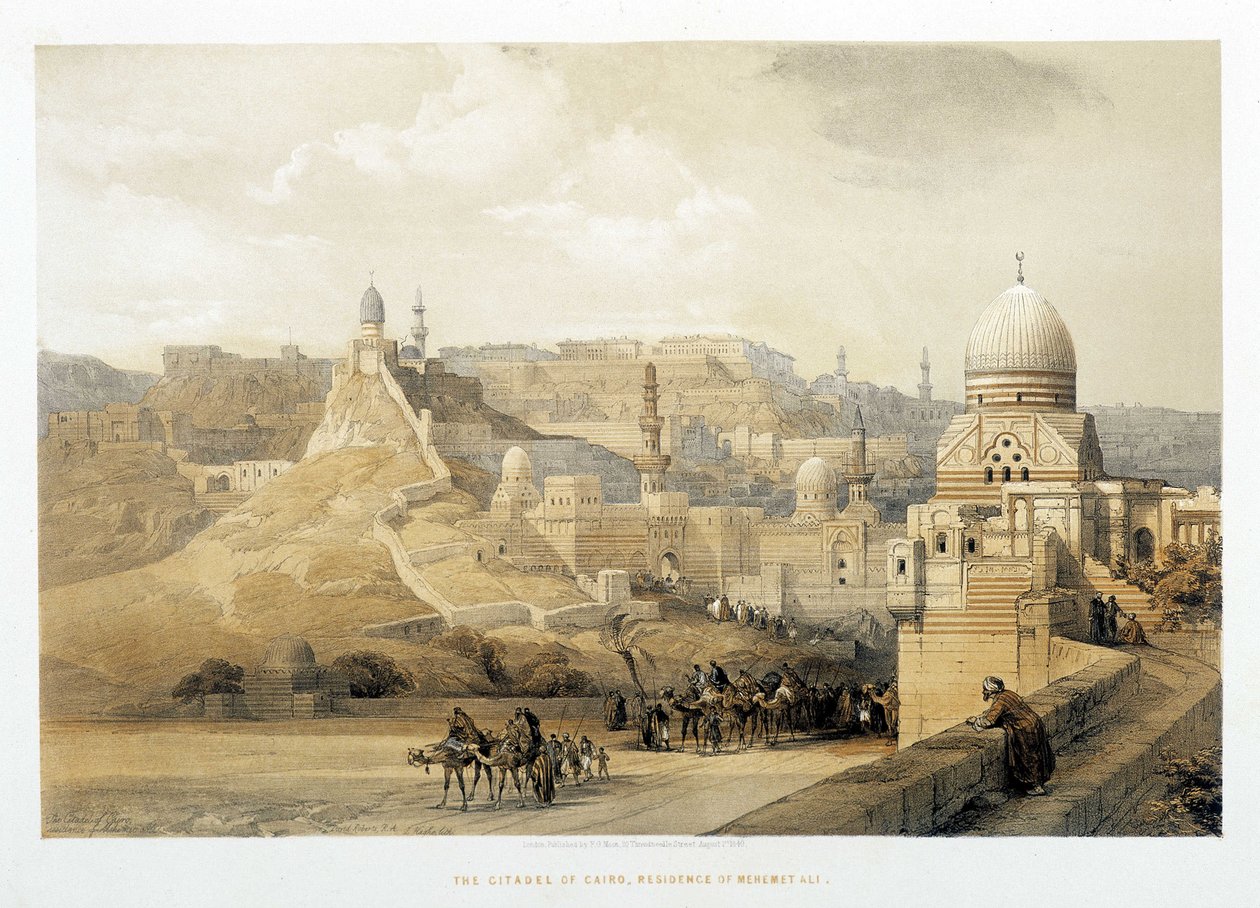 Kairos citadell, Mehemet Alis palads i "Det Hellige Land", London 1849. af David Roberts