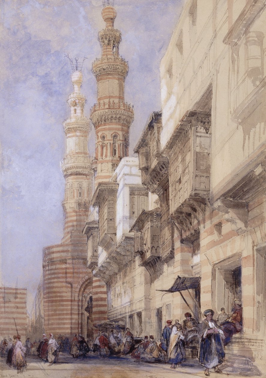 The Gate of Metwaley, Cairo, 1838 af David Roberts