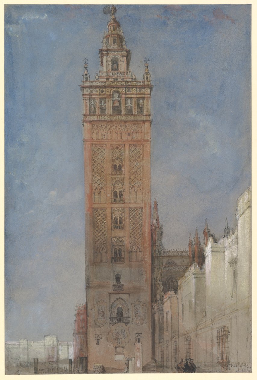 Giralda, Sevilla af David Roberts