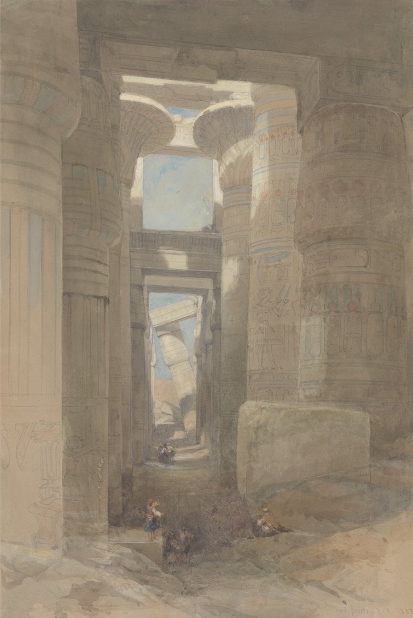 Amon-templet i Karnak, Hypostyle-salen af David Roberts