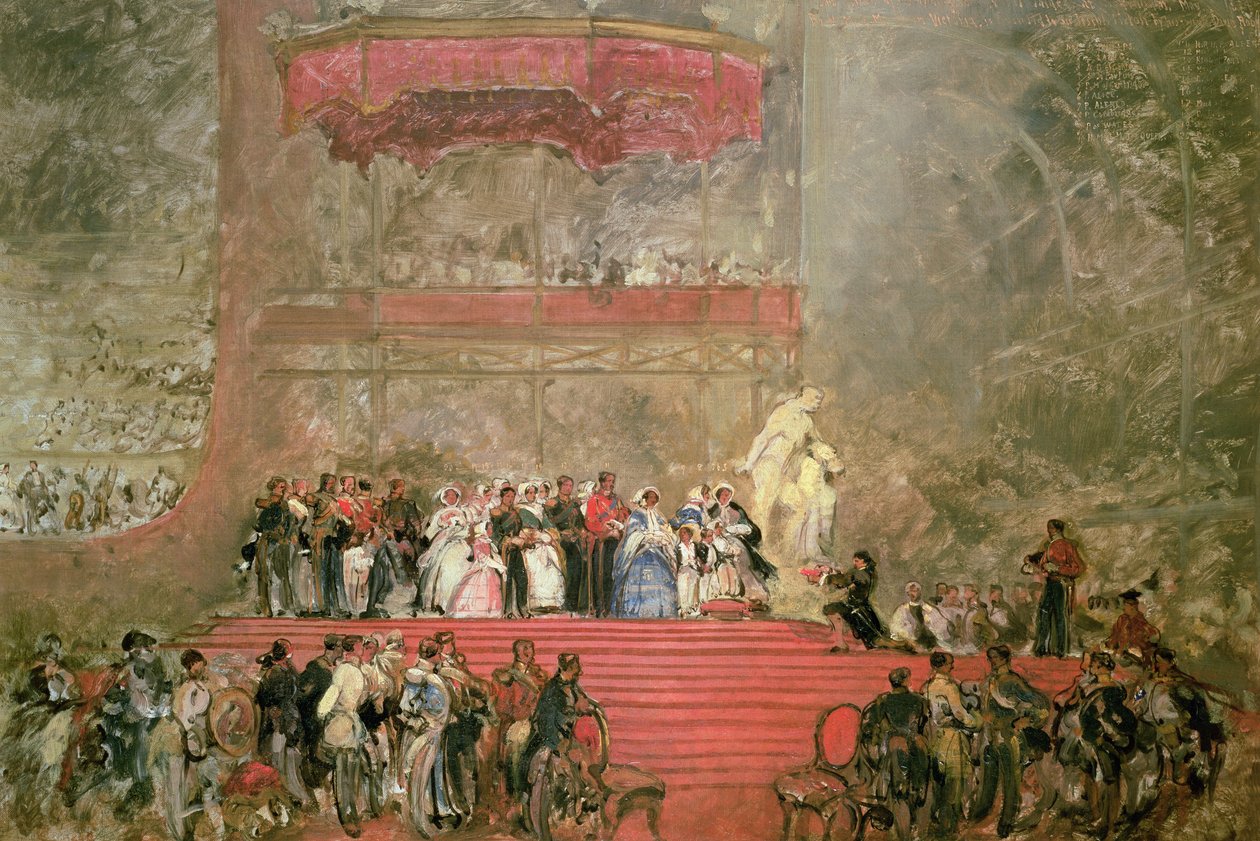 Åbningen af Crystal Palace til den store udstilling, 1851 af David Roberts