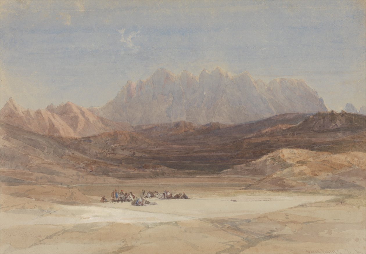 El Raheh-sletten, Sinai-bjerget af David Roberts