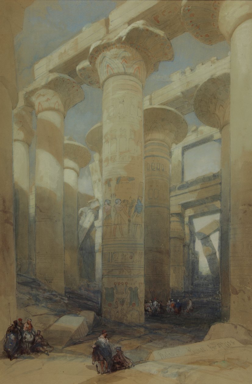 Templet, Karnak af David Roberts