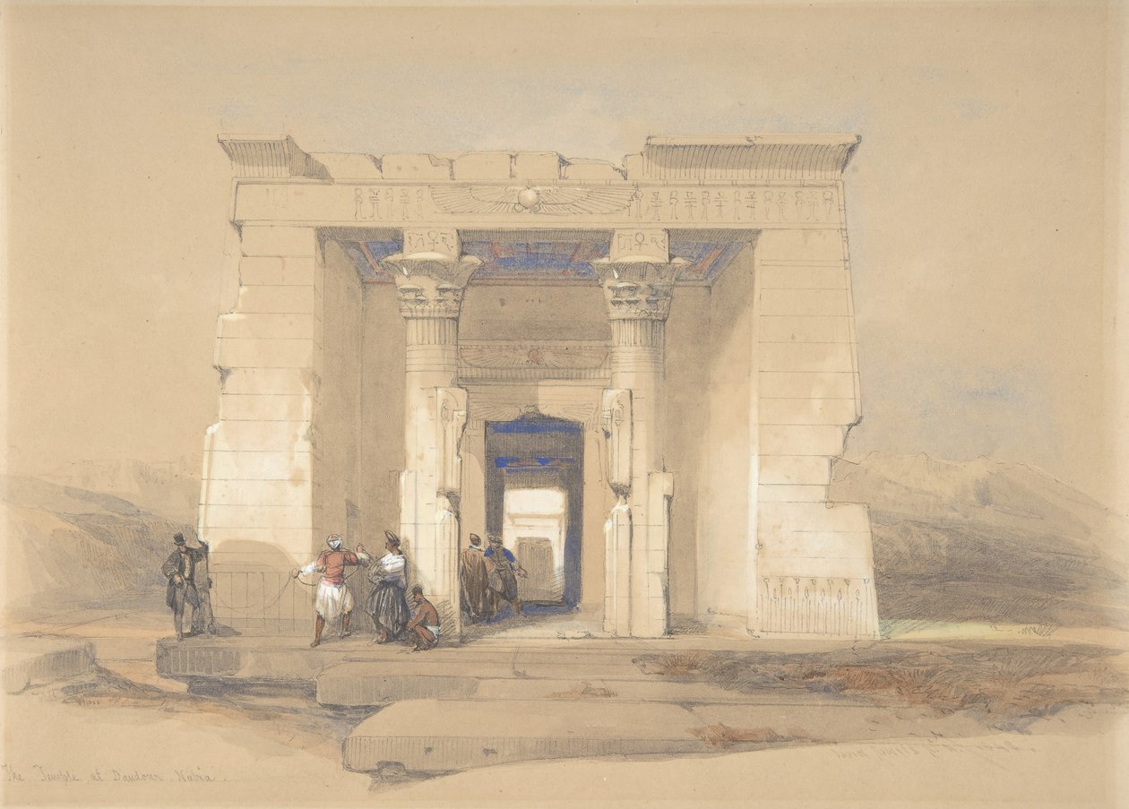 Templet i Dendur, Nubia, 1848. af David Roberts