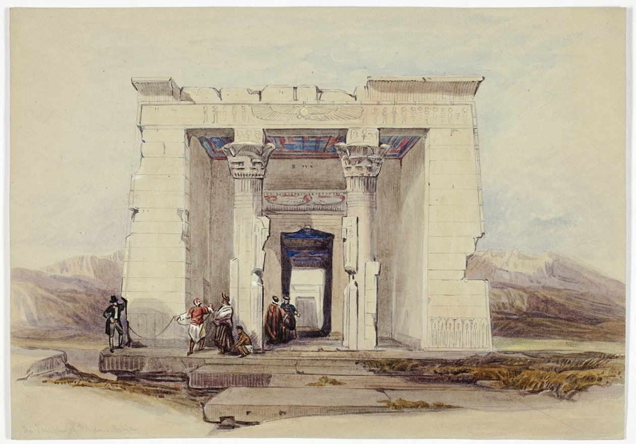 Dendur-templet, Nubien (Dendorack, Øvre Egypten) af David Roberts