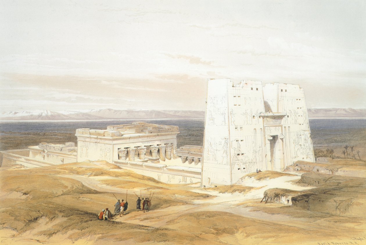 The Temple of Edfu, af David Roberts, gravering af David Roberts