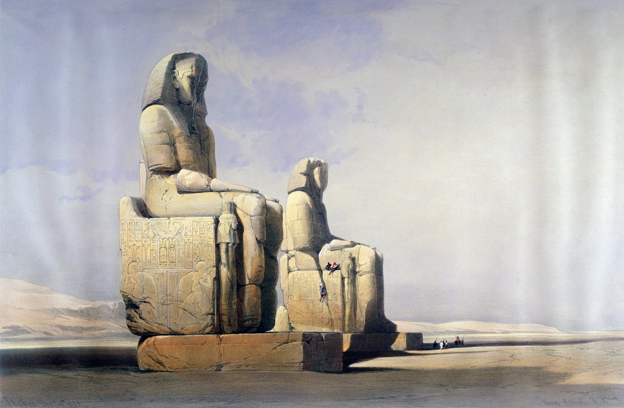 Theben, 4. december 1838, 1800-tallet af David Roberts
