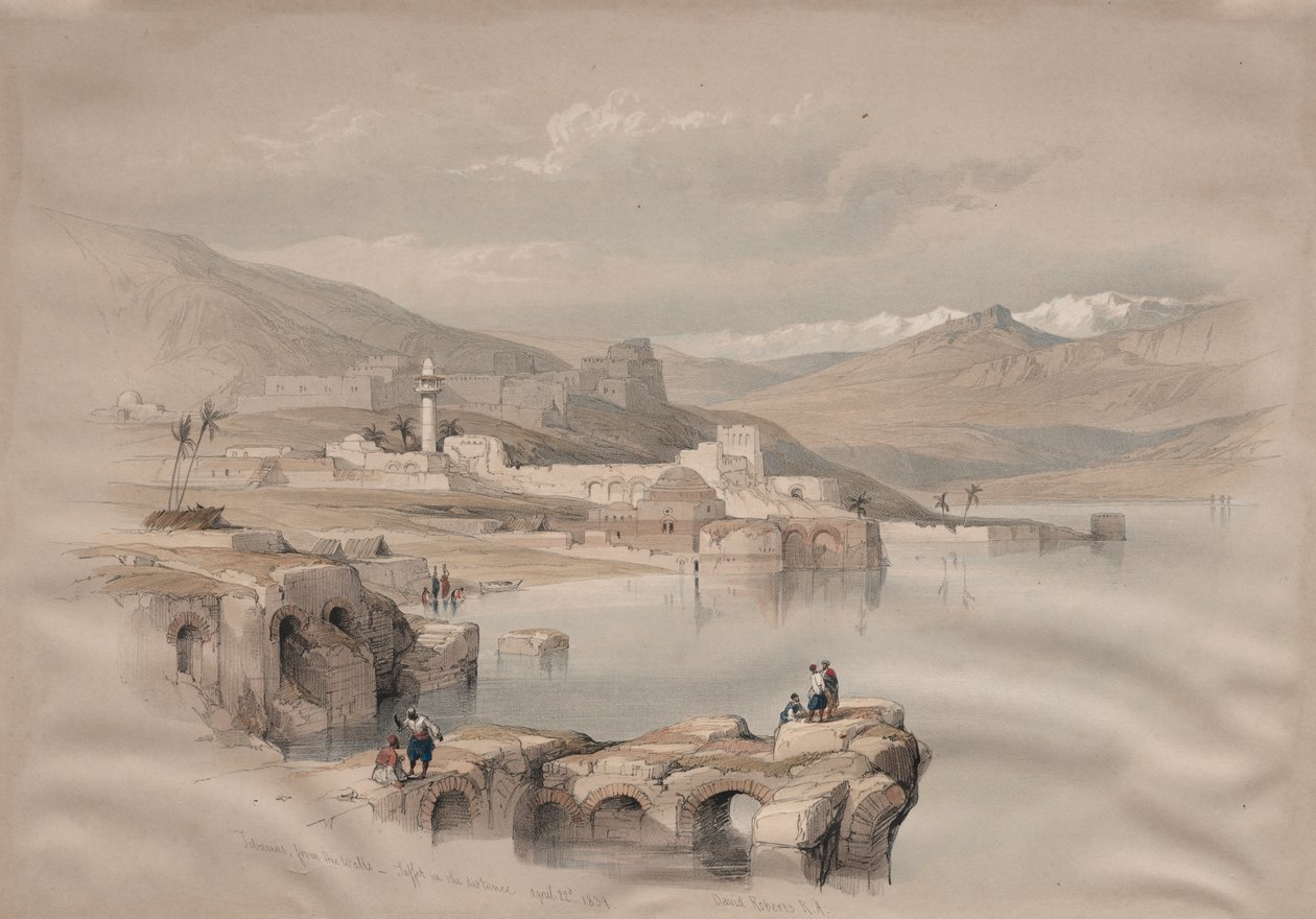 Tiberias, fra Murene, Sikkerhed i det fjerne af David Roberts