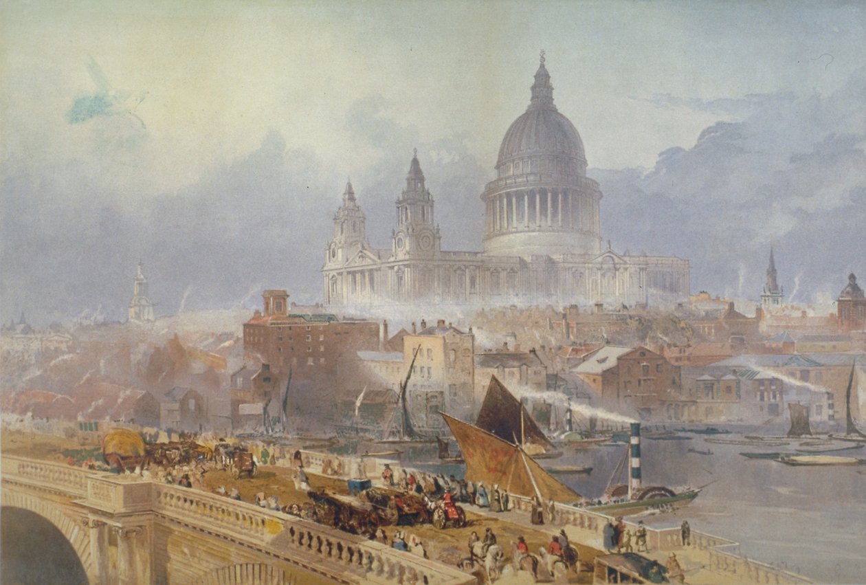 Udsigt over Blackfriars Bridge og St Paul