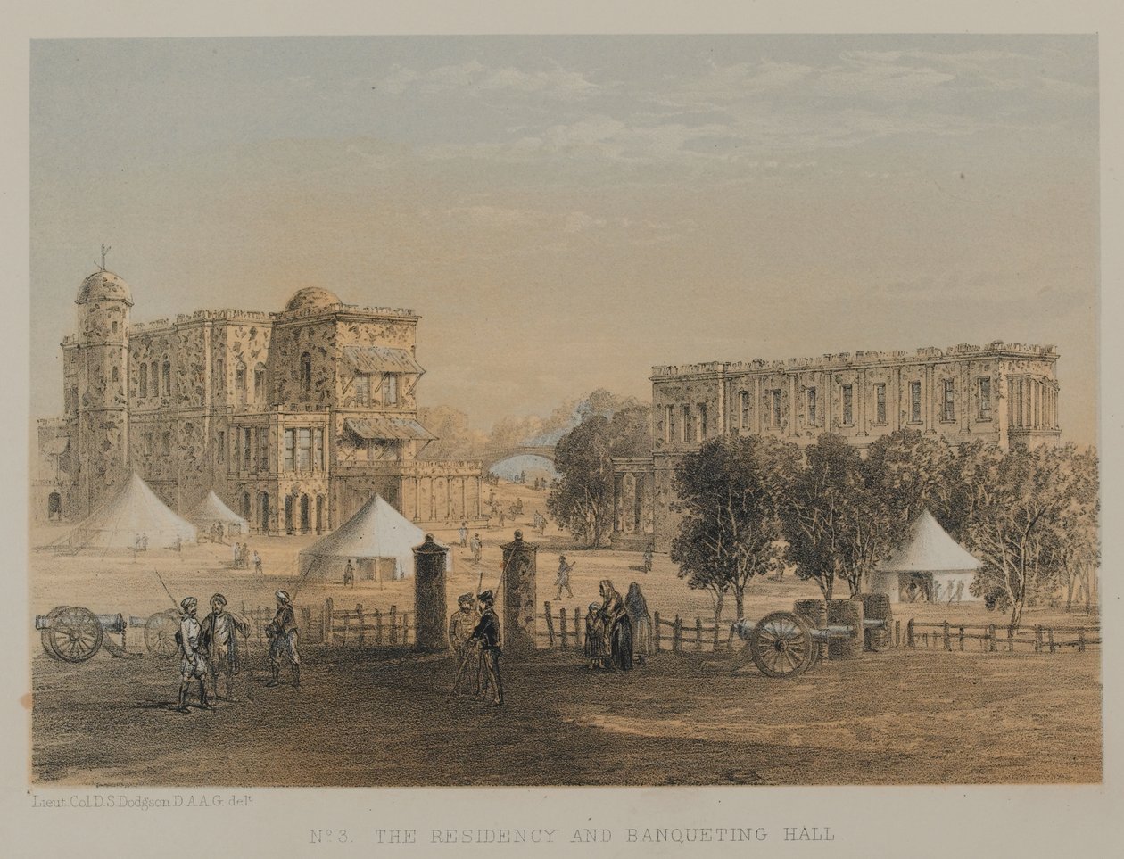 Residency- og festsalen af David Scott Lieutenant Colonel (after) Dodgson
