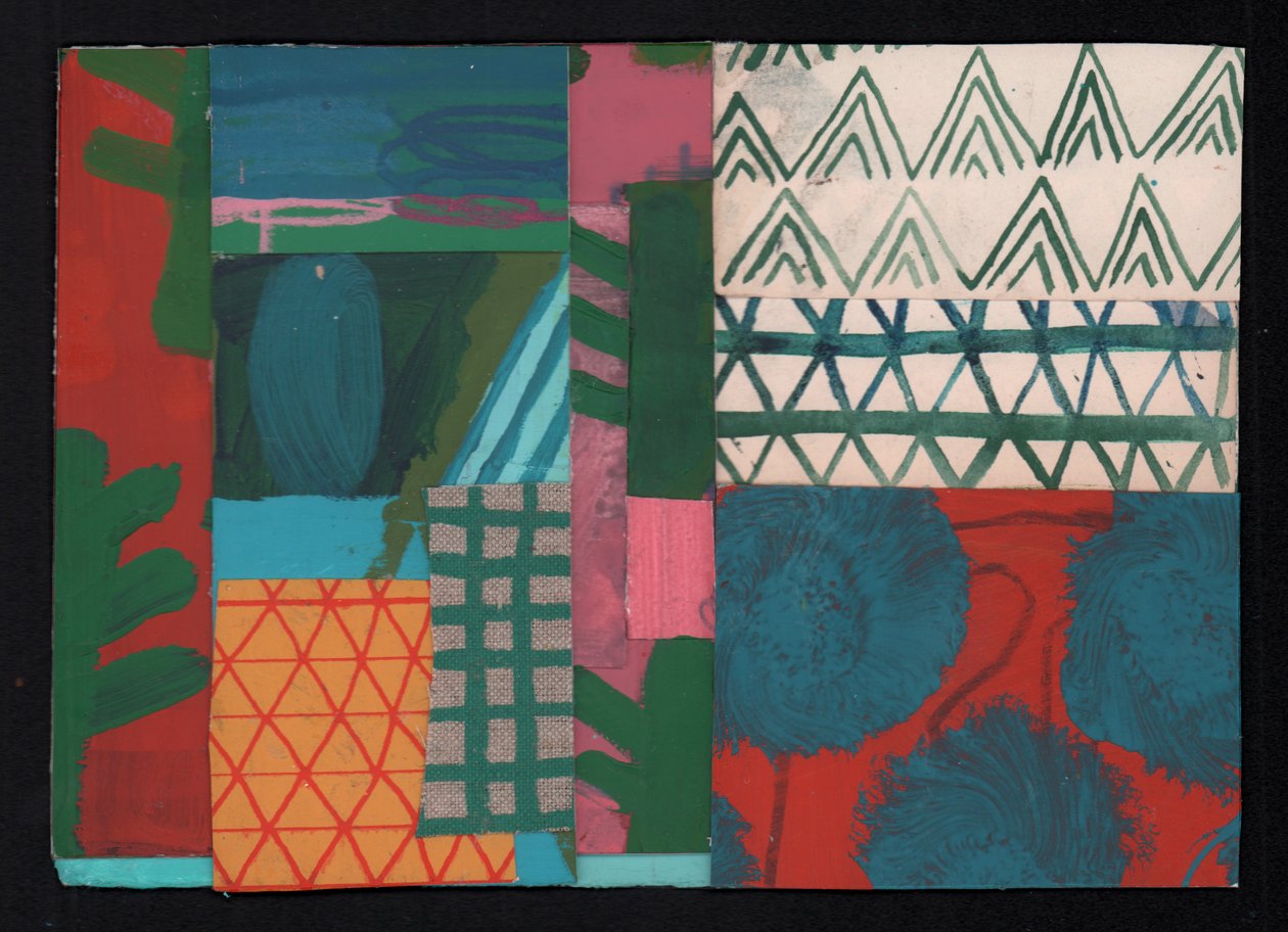 Mycelium, 2023 (maling og collage) af David Shillinglaw
