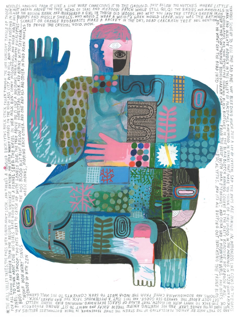 Sounds of the Universe, 2023 (akryl og blyant på papir) af David Shillinglaw