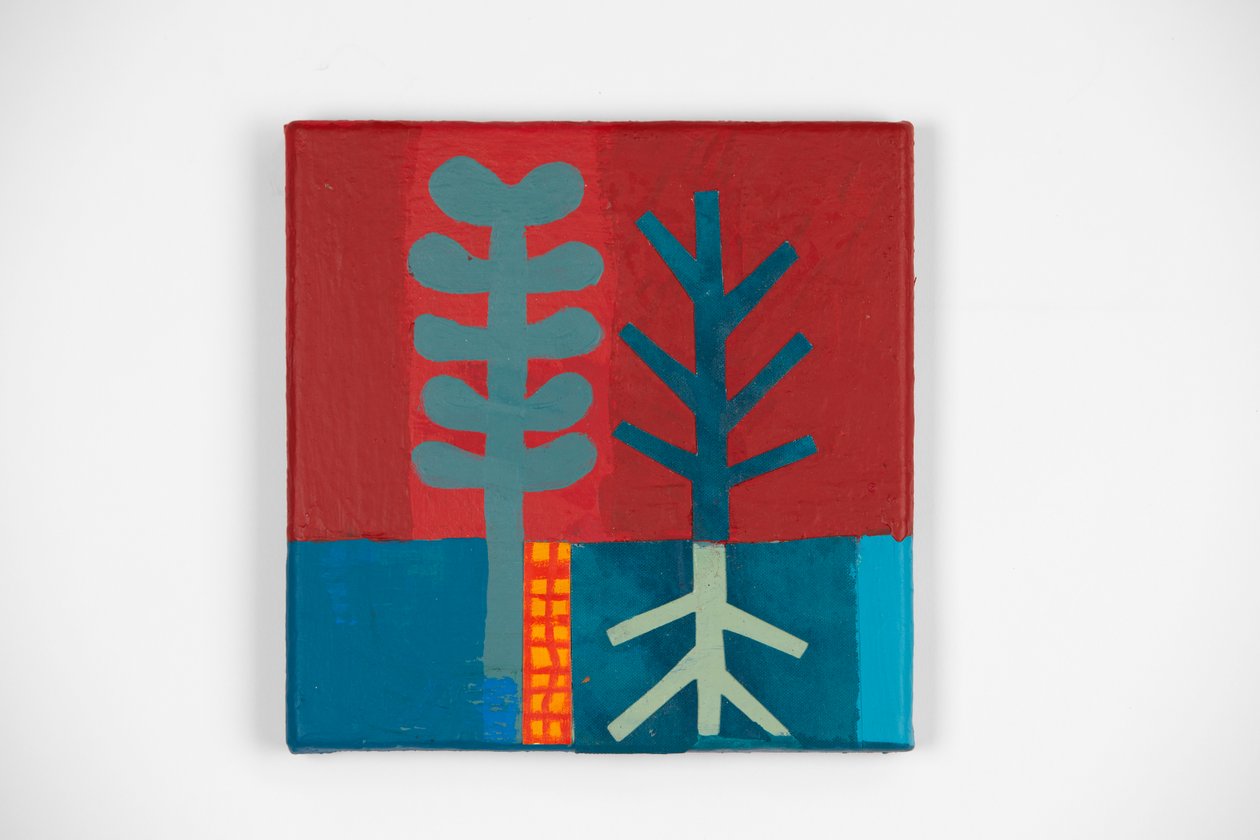 Wild Fire, 2021 (maling og collage) af David Shillinglaw
