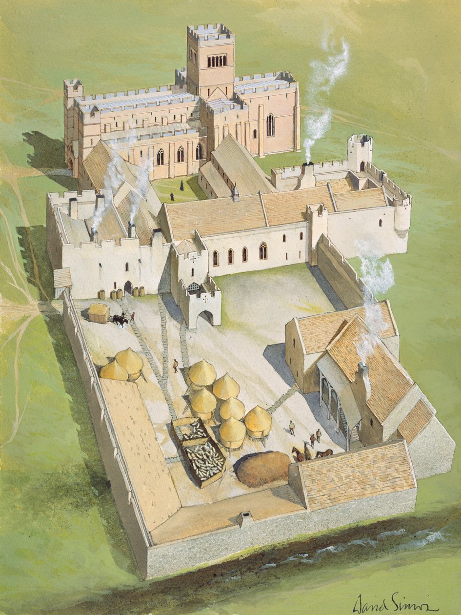 Lindisfarne Priory, Holy Island, Northumberland af David Simon
