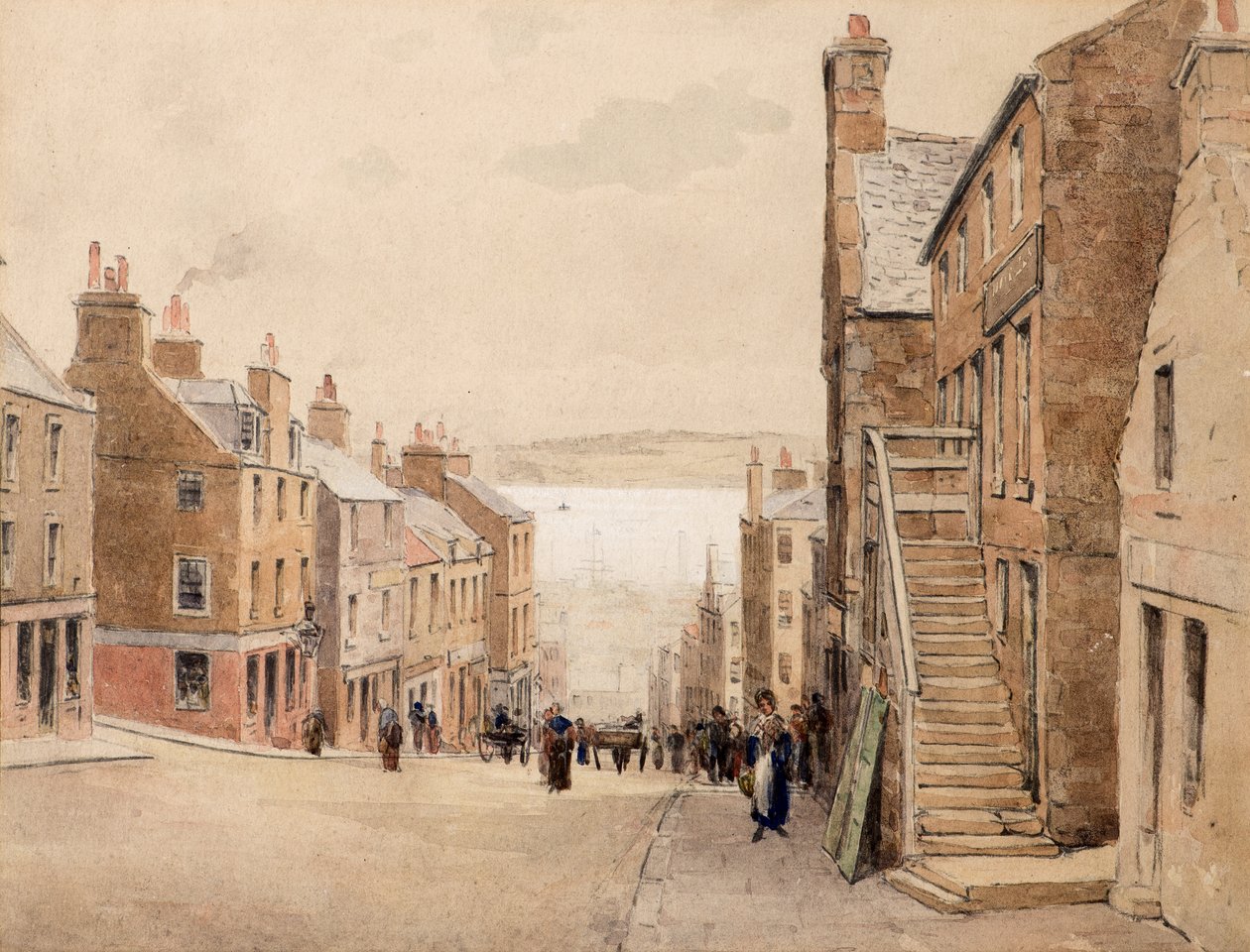 Hilltown fra Ann Street, Dundee Looking South (akvarel) af David Small