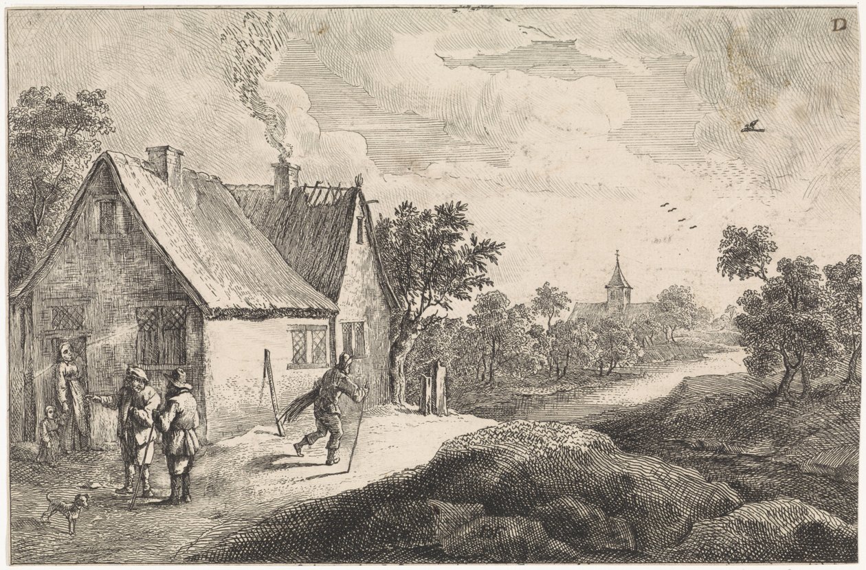 Bondeby med figurer af David Teniers (II)