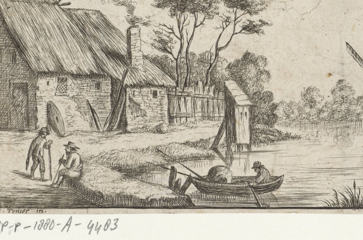 Landskab med gård og vand af David Teniers (II)