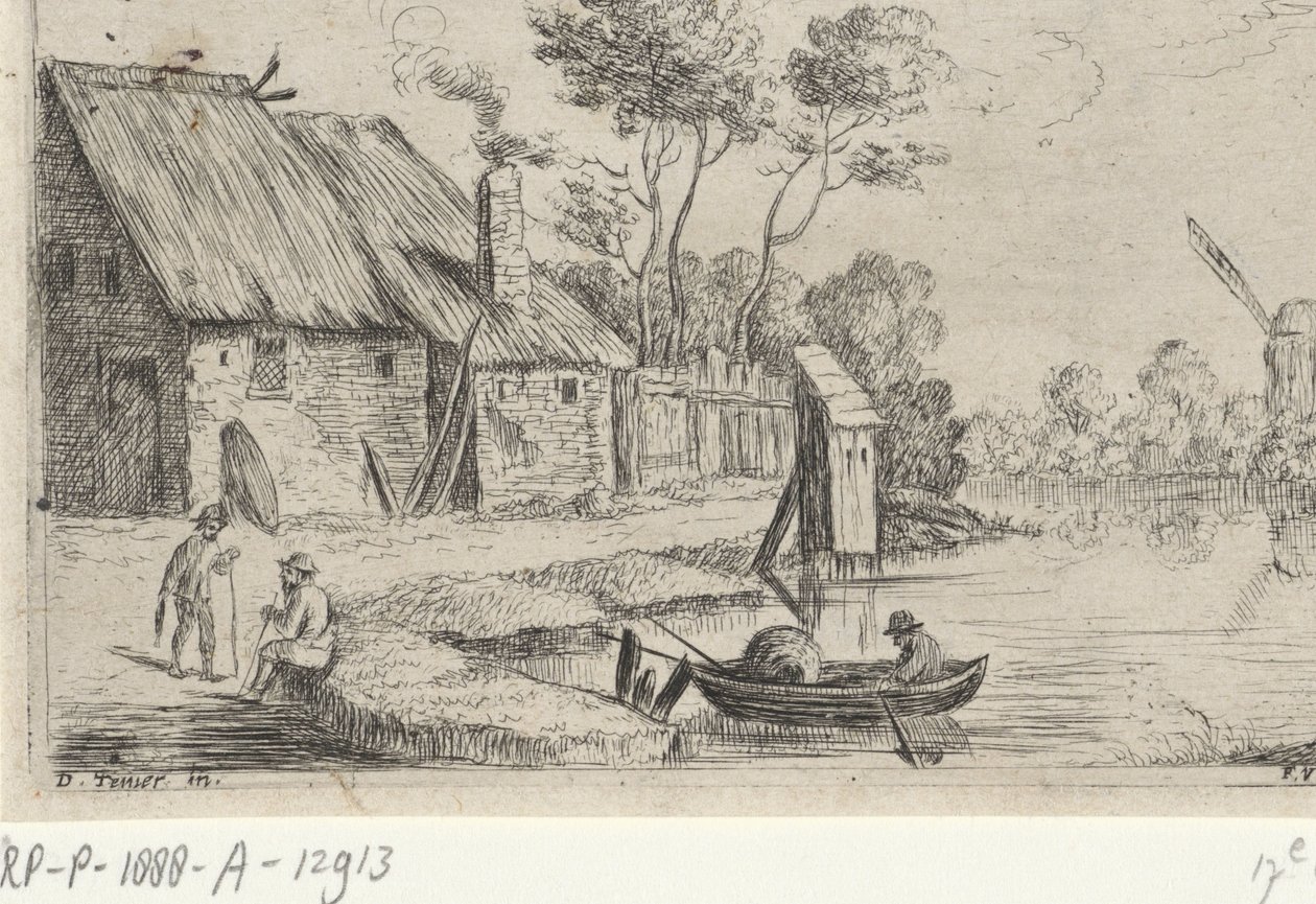 Landskab med gård og vand af David Teniers (II)