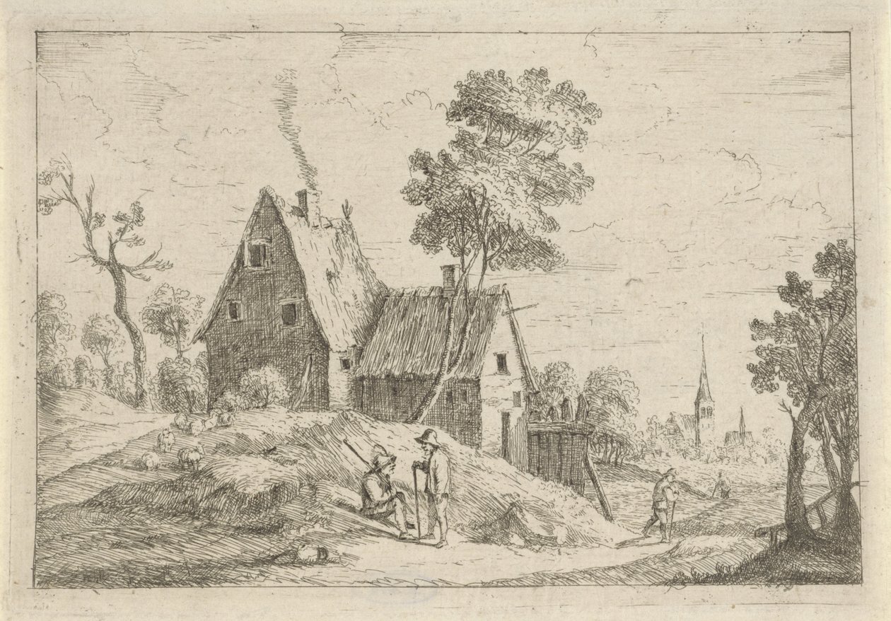 Landskab med et hus af David Teniers (II)
