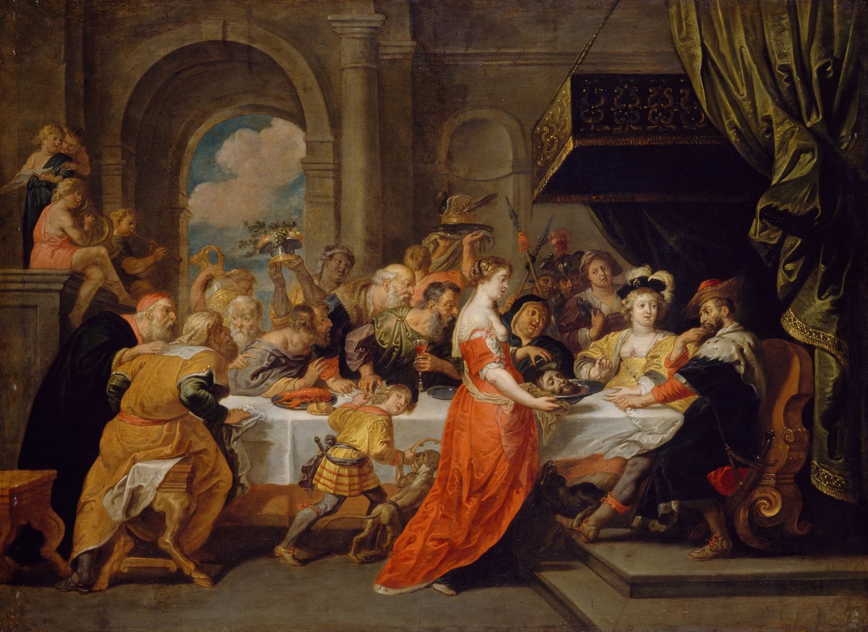Herodes fest, 1640-1690. af David Teniers II