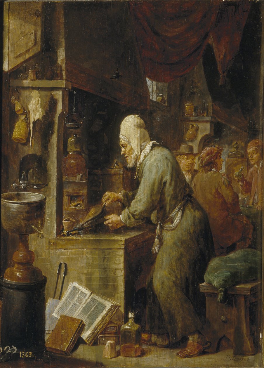 En alkymist, 1631-1640 af David Teniers the Younger