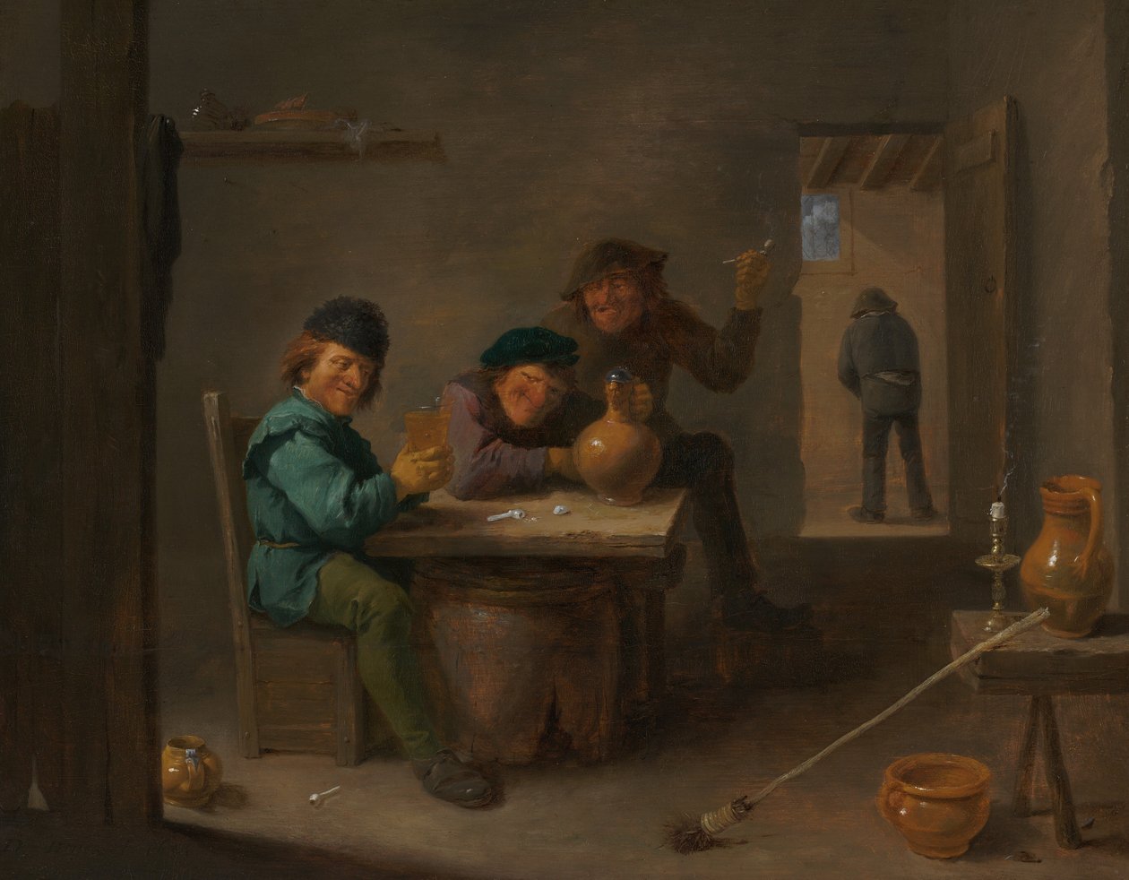 Bønder i et værtshus af David Teniers the Younger