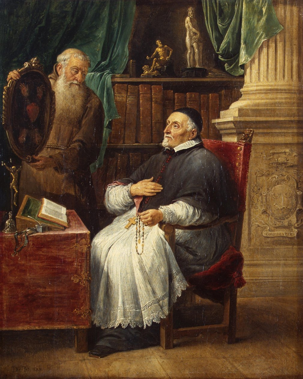 Portræt af biskop Antonius Triest og hans bror Eugene, en kapuciner af David Teniers the Younger