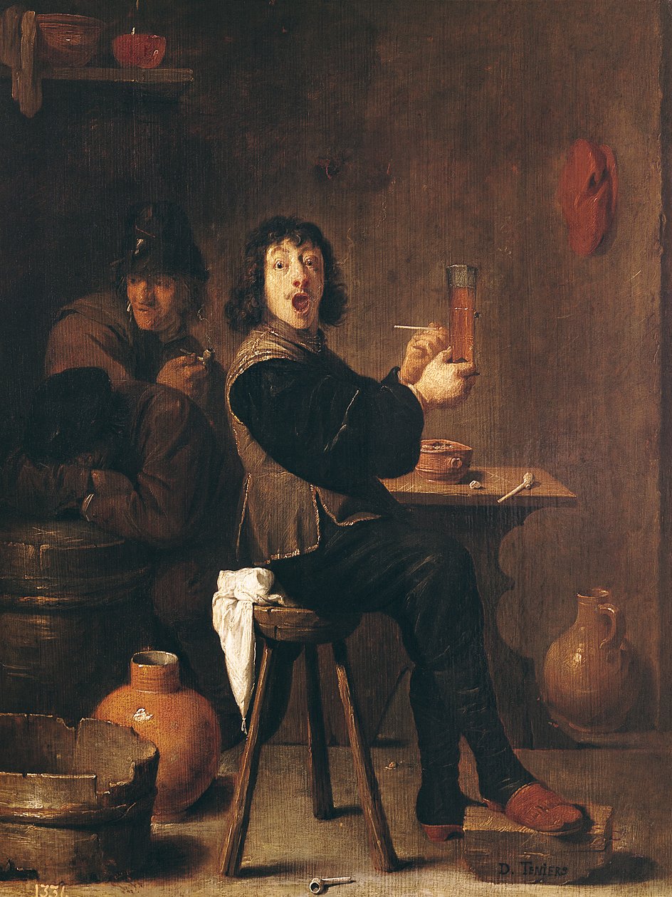 Den glade soldat af David Teniers the Younger