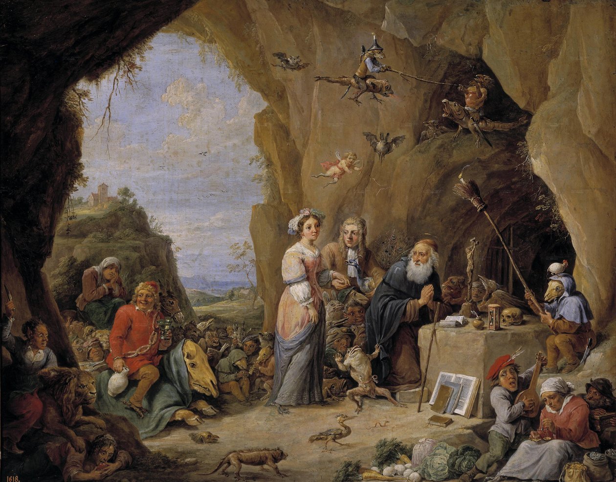 Sankt Anthonys fristelse, midten af det 17. århundrede. af David Teniers the Younger