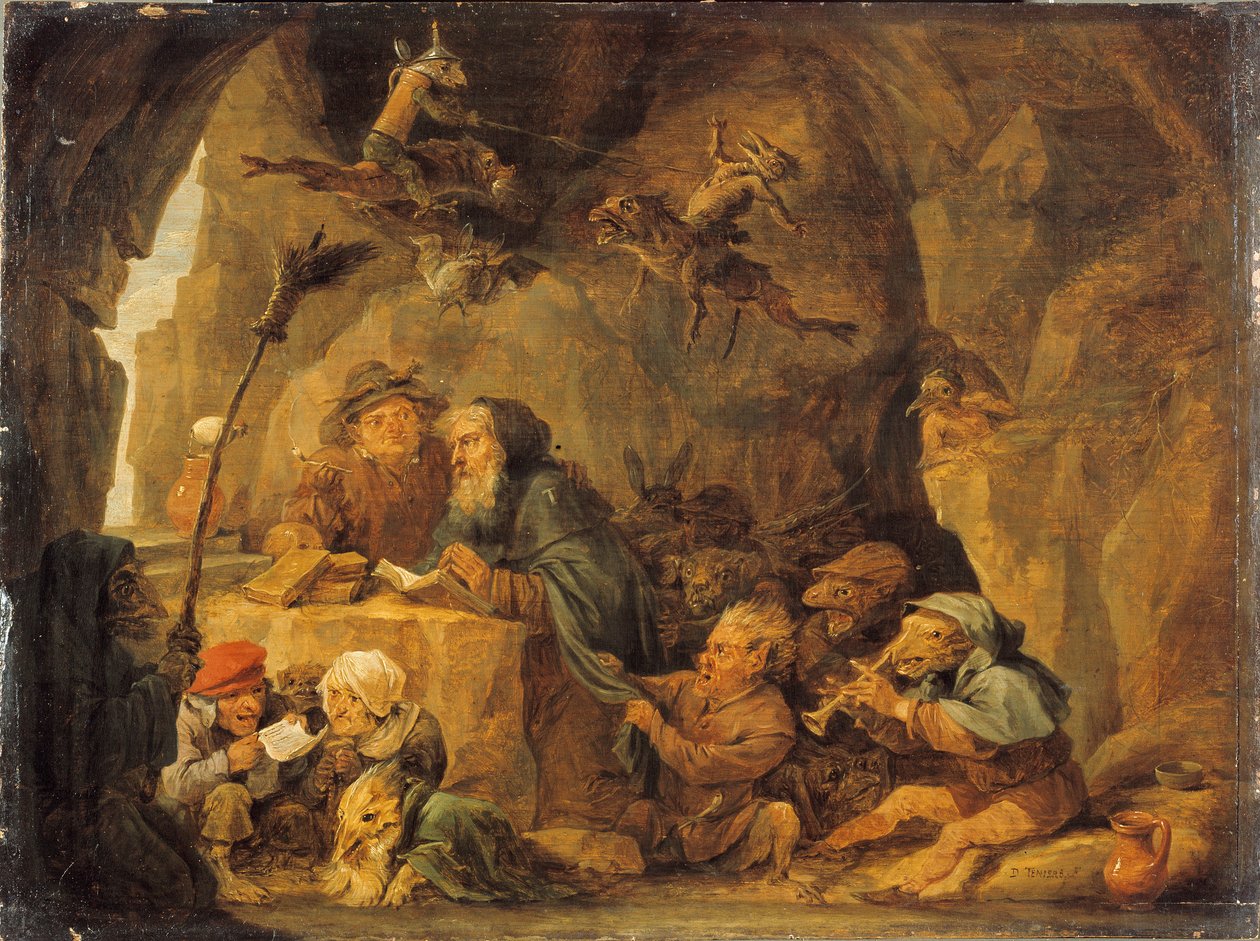 Fristelsen af Saint Anthony, ca. 1650. af David Teniers the Younger