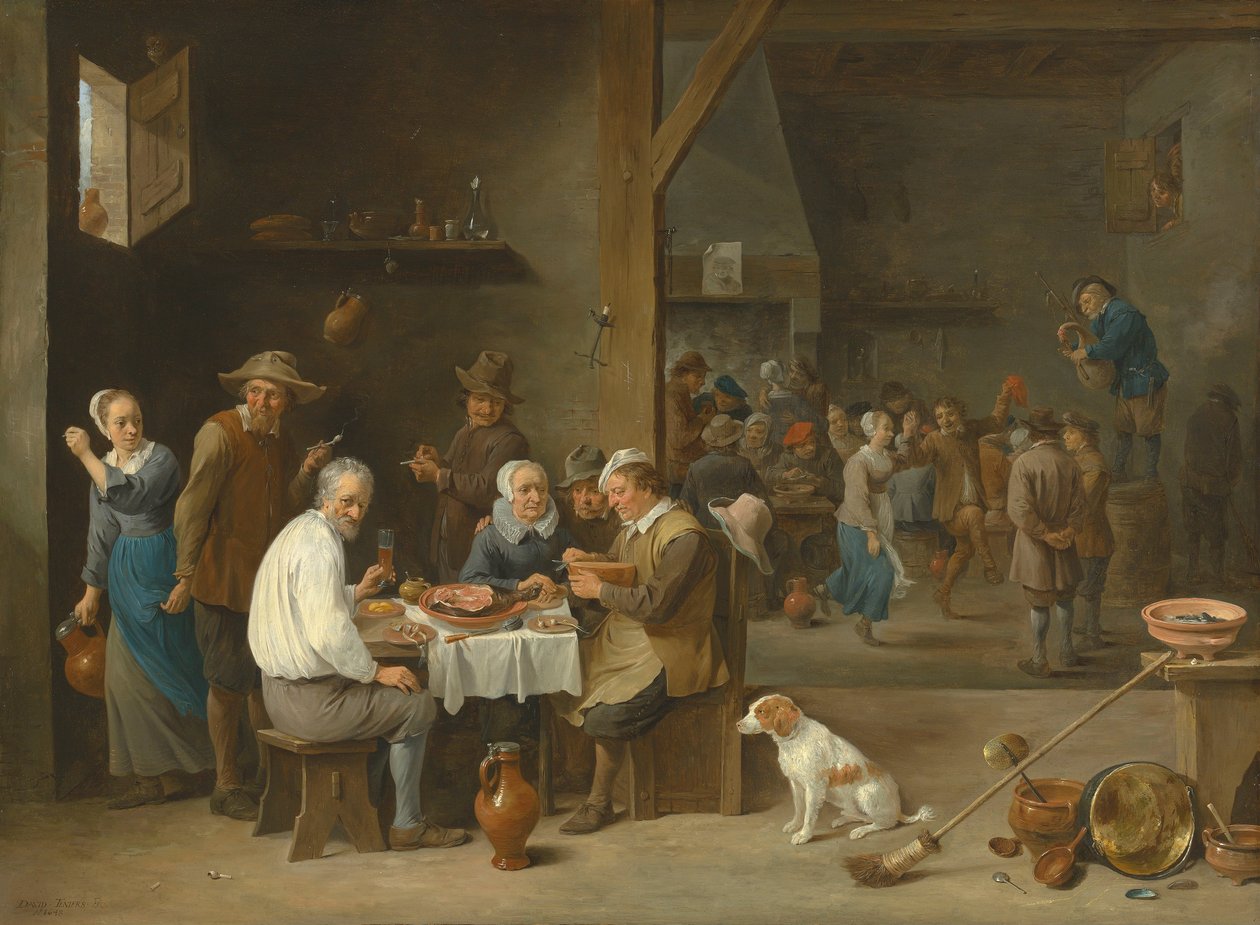 Skinke-middagen af David Teniers the Younger