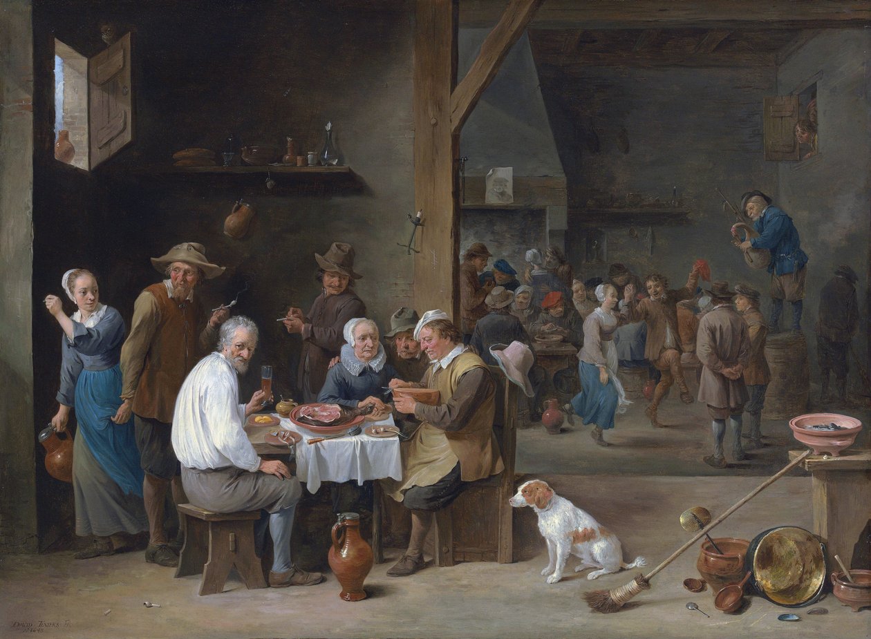 Skinke-middagen af David Teniers the Younger