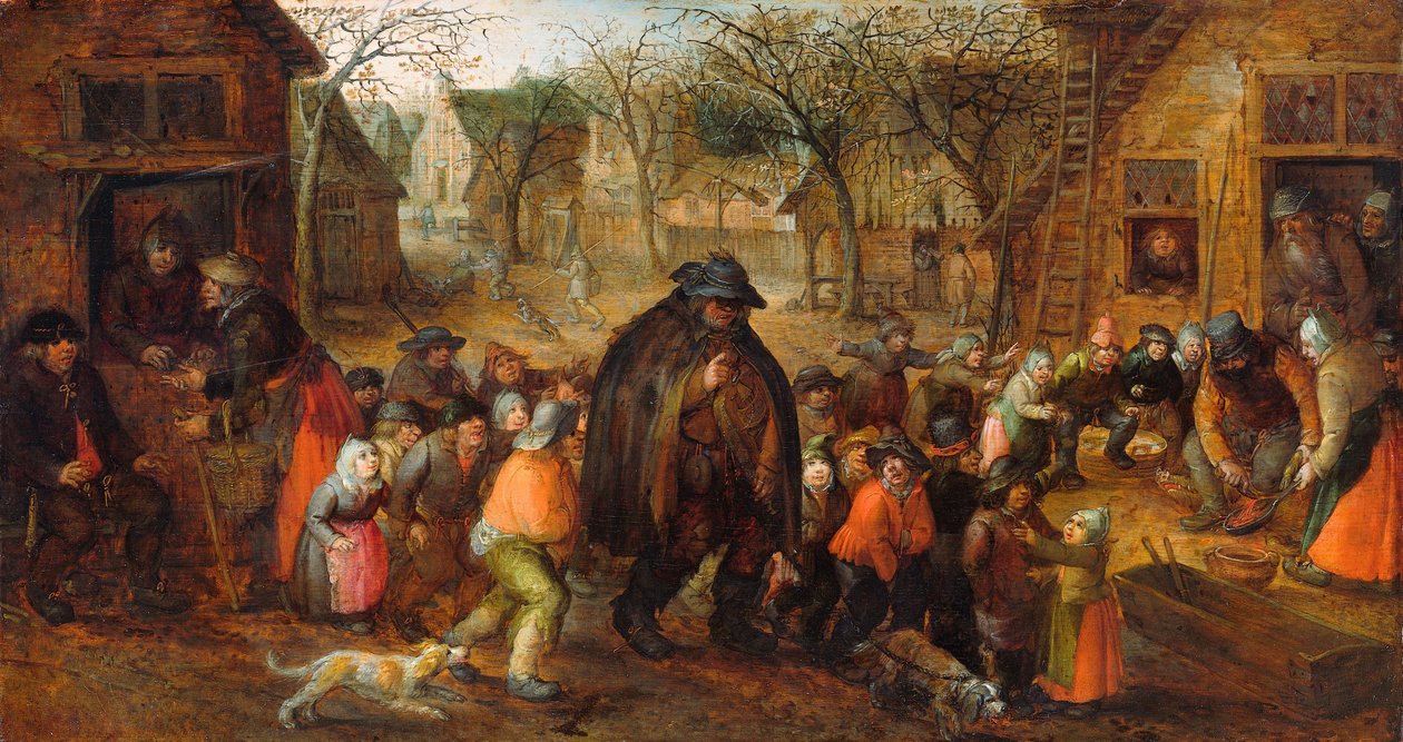 Blind Hurdy-Gurdy-spiller af David Vinckboons (I)