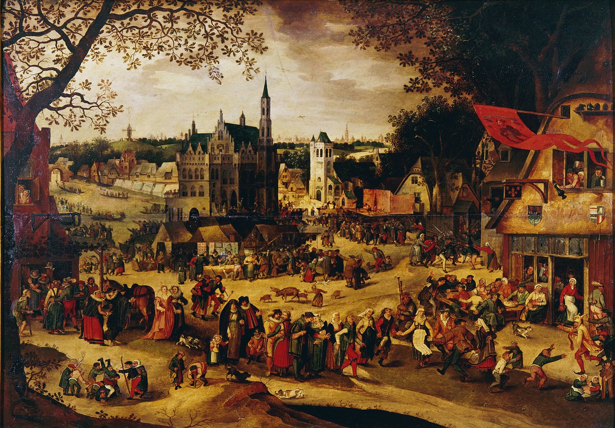Fairground, ca. 1600-1605 af David Vinckboons
