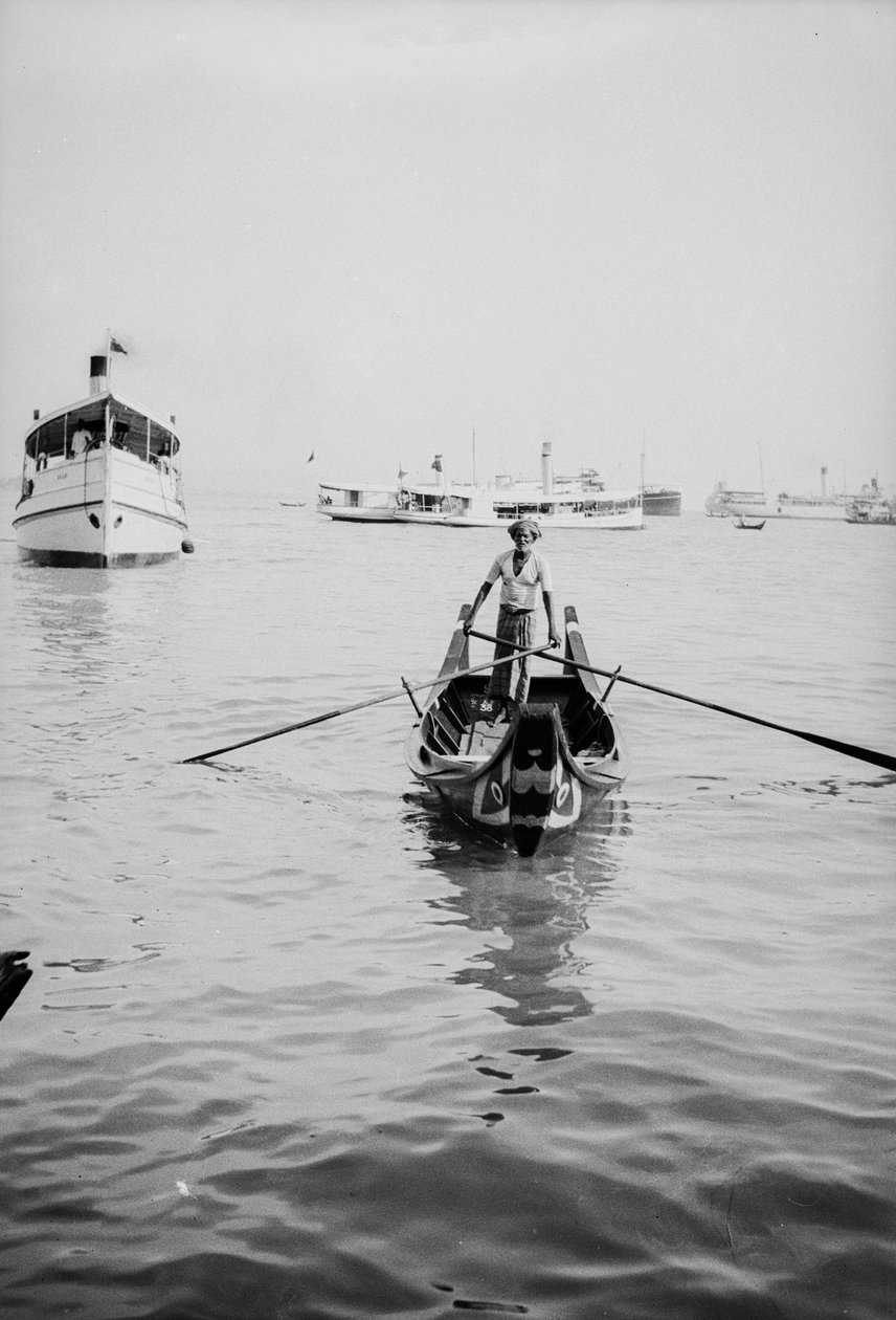 Skalling af en sampan ved Penang af David Watkin Waters