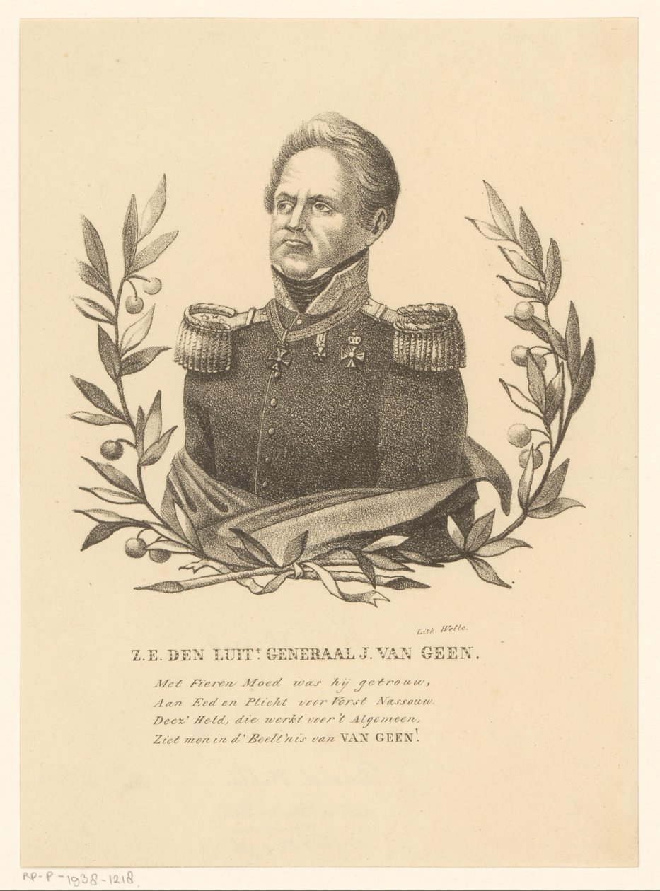 Portræt af Josephus Jacobus van Geen af David Welle