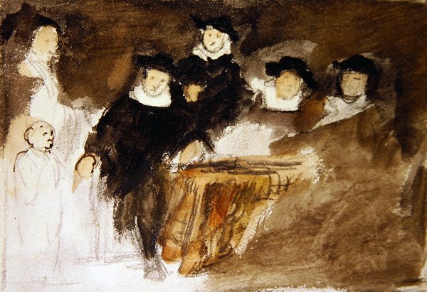 En erindring om et maleri af Bol (akvarel på papir) af David Wilkie