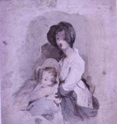 En undersøgelse af babyen i Peep o Day Boy af David Wilkie