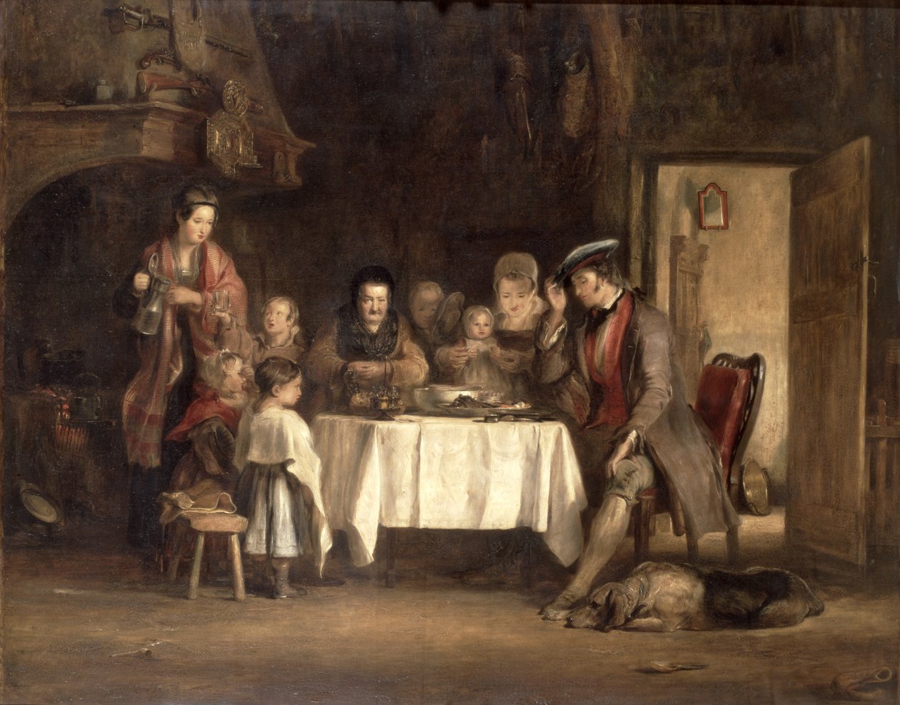 Grace Before Meat, 1839 af David Wilkie
