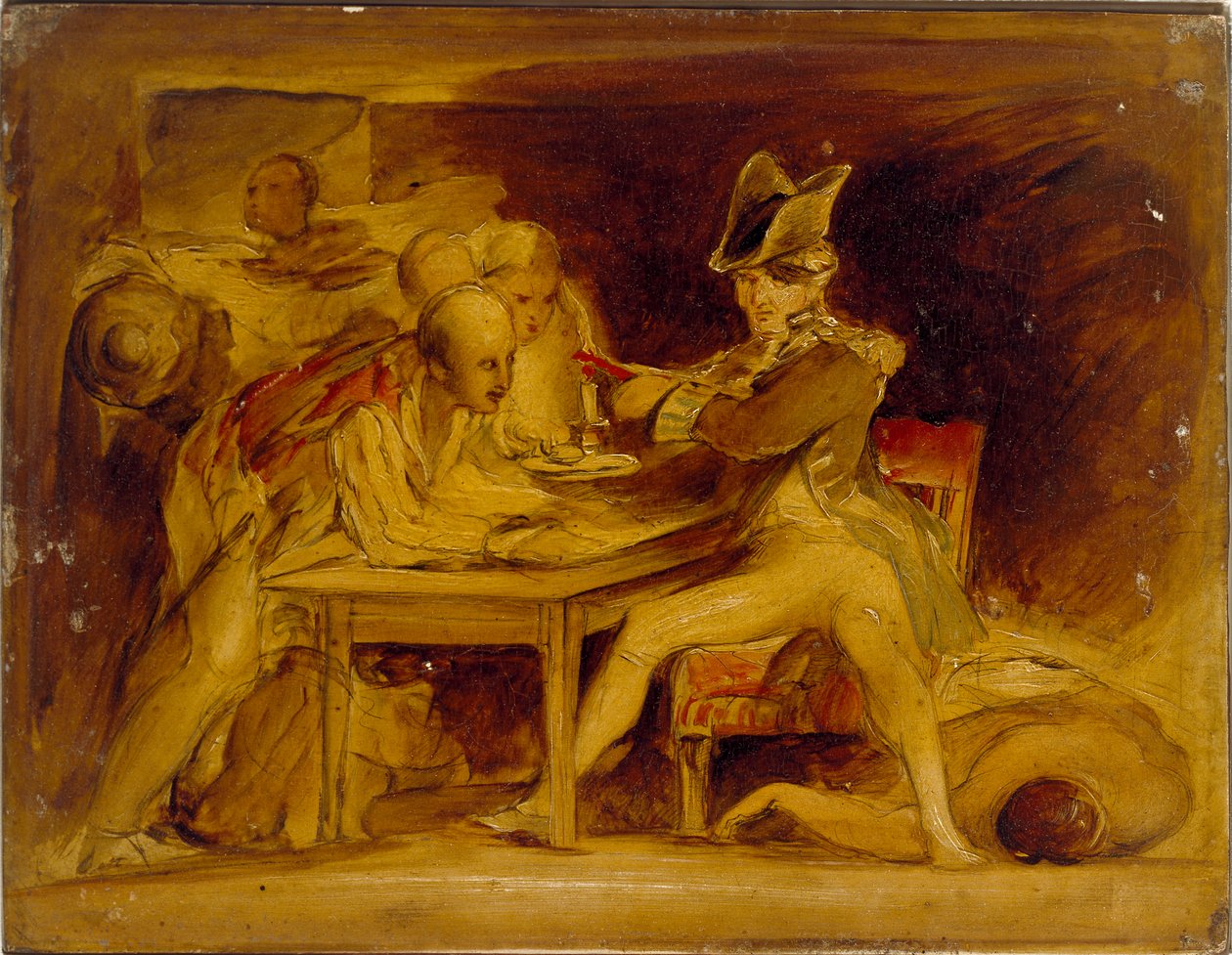 Nelson beseglede københavnerbrevet, c1835 af David Wilkie