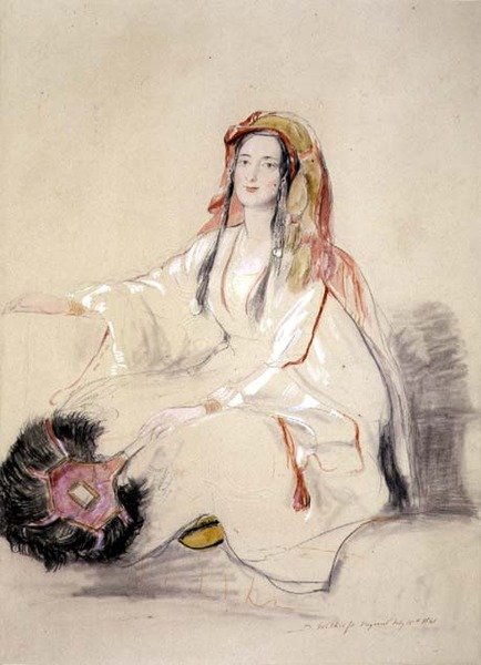No.0743*1 Fru Moore, hustru til den britiske konsul i Beirut, i arabisk dragt af David Wilkie
