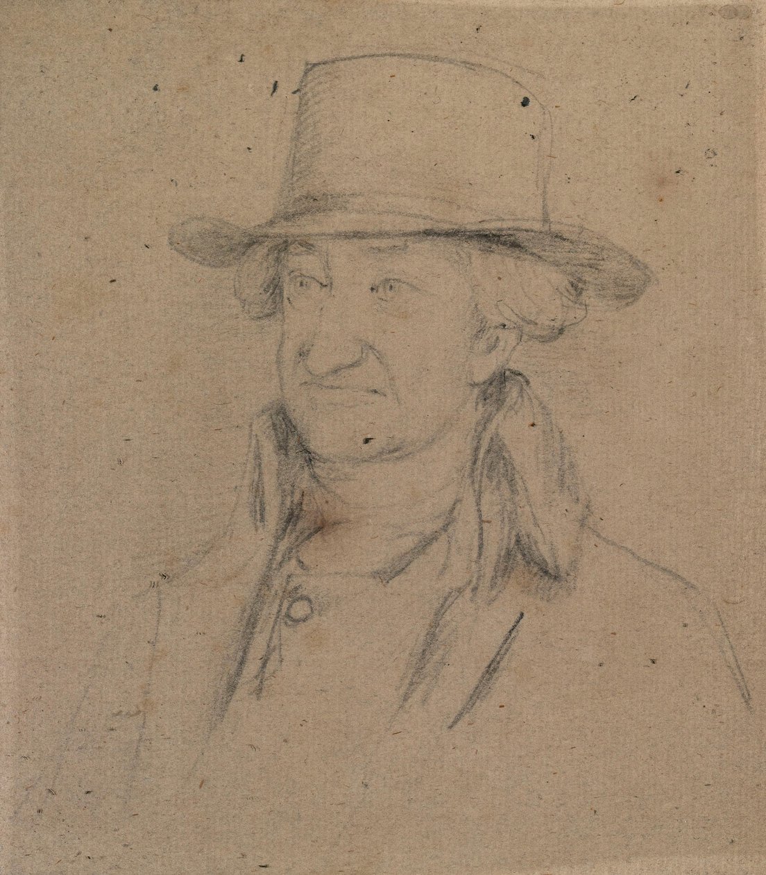 Portræt af en herre med hat af David Wilkie