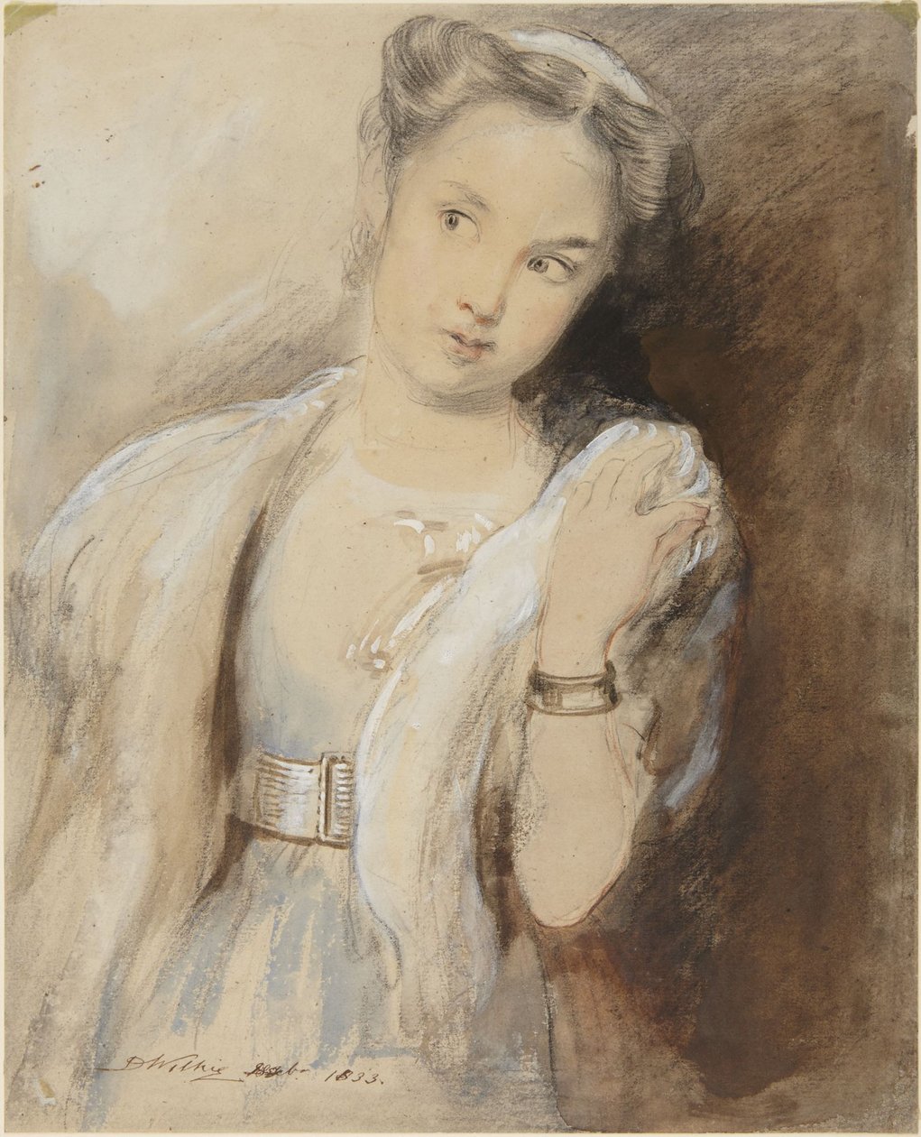 Studie til Den første ørenring af David Wilkie