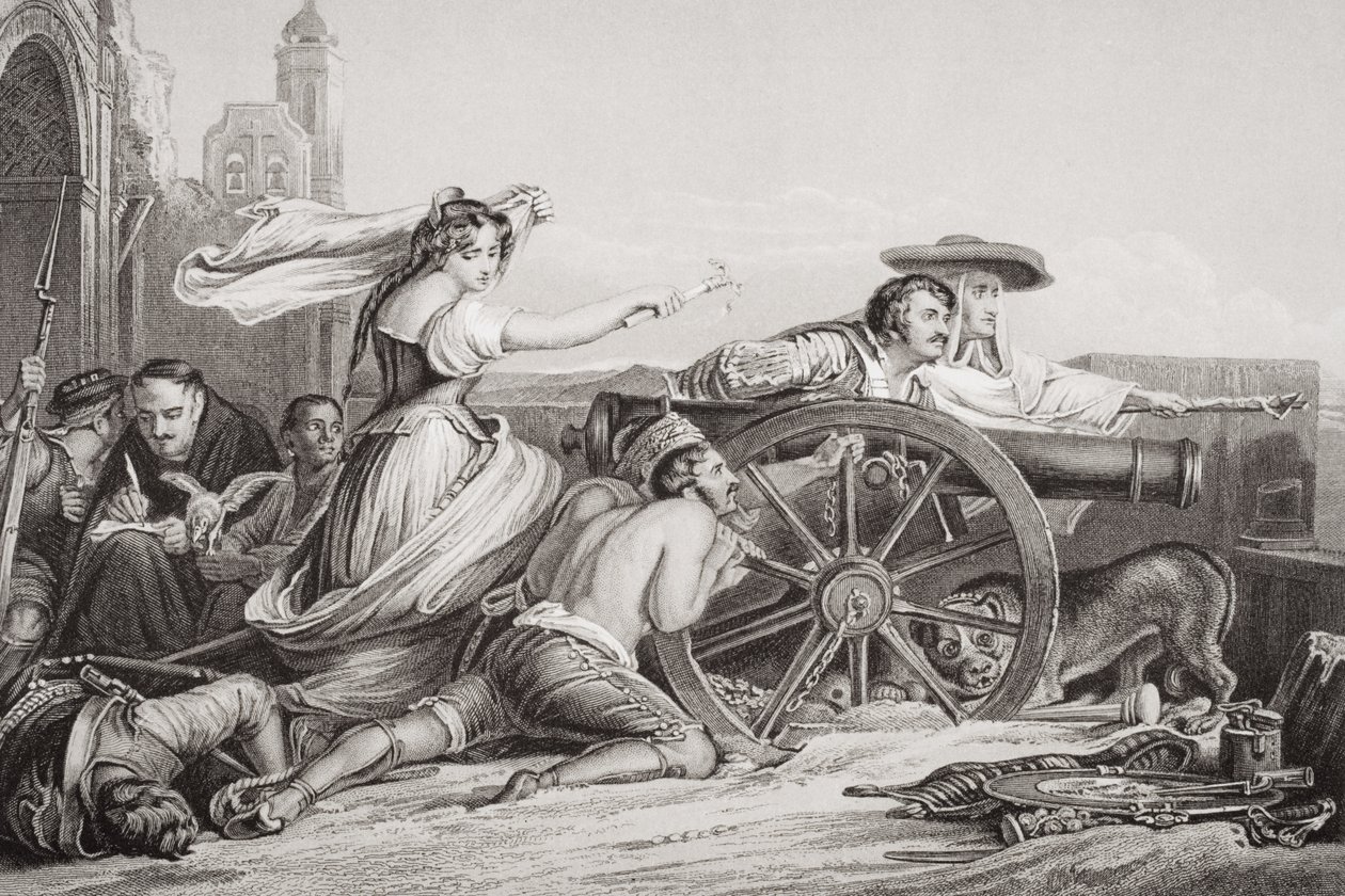 The Defense of Saragossa, 1808, fra `Illustrationer af engelsk og skotsk historie
