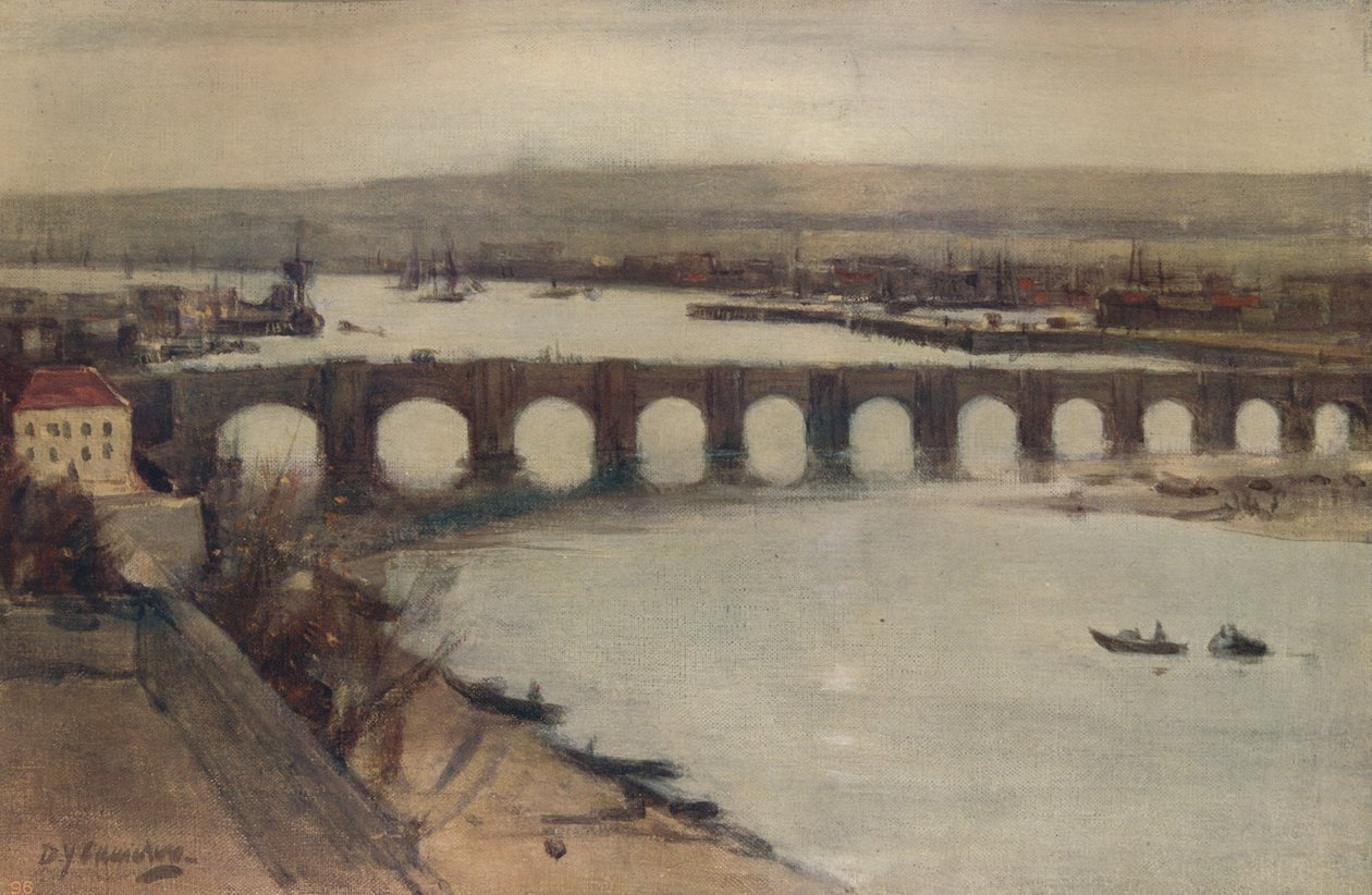 Berwick Bridge, c1912, c1915 af David Young Cameron