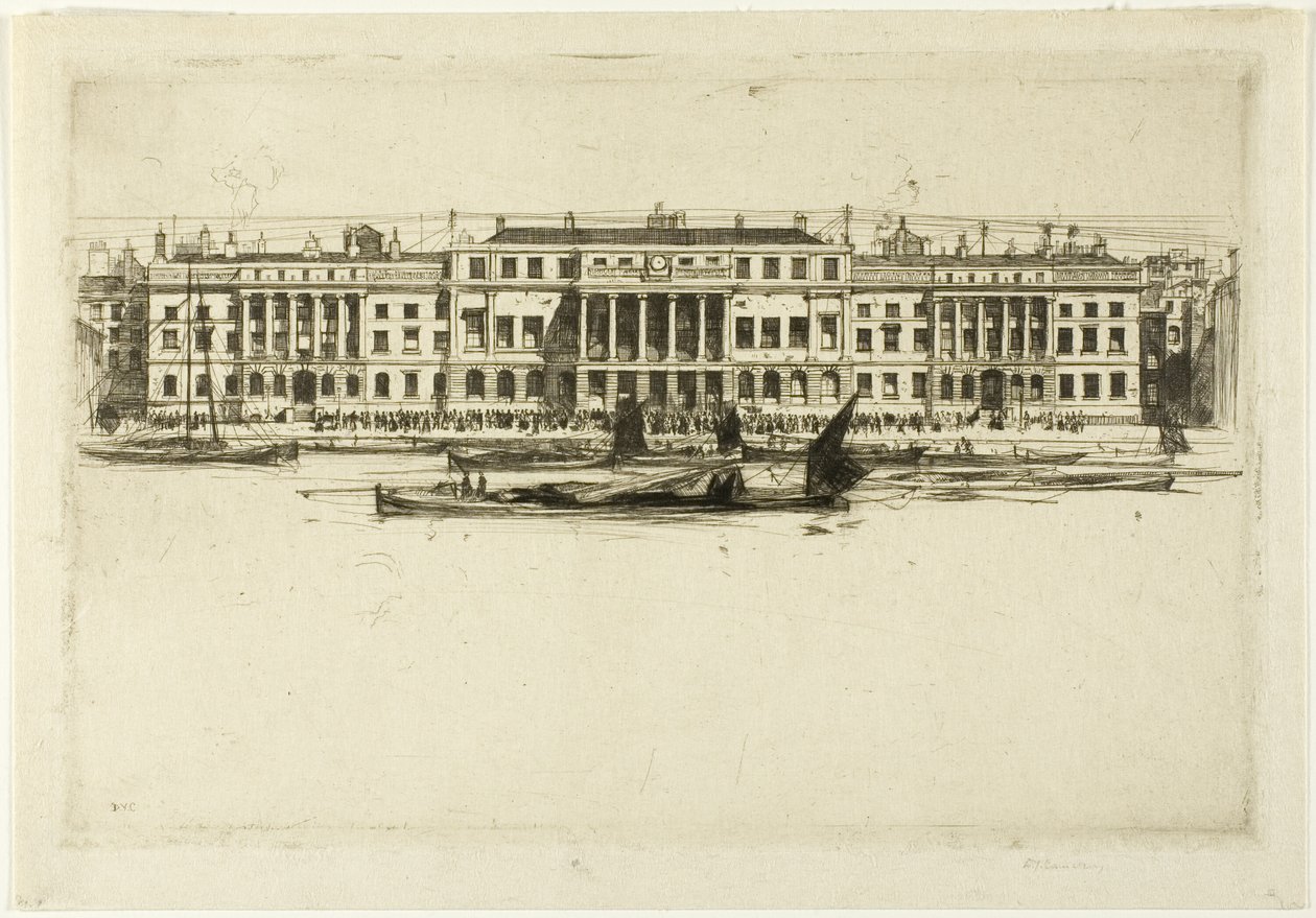 Custom House, tallerken 1 fra London Set af David Young Cameron