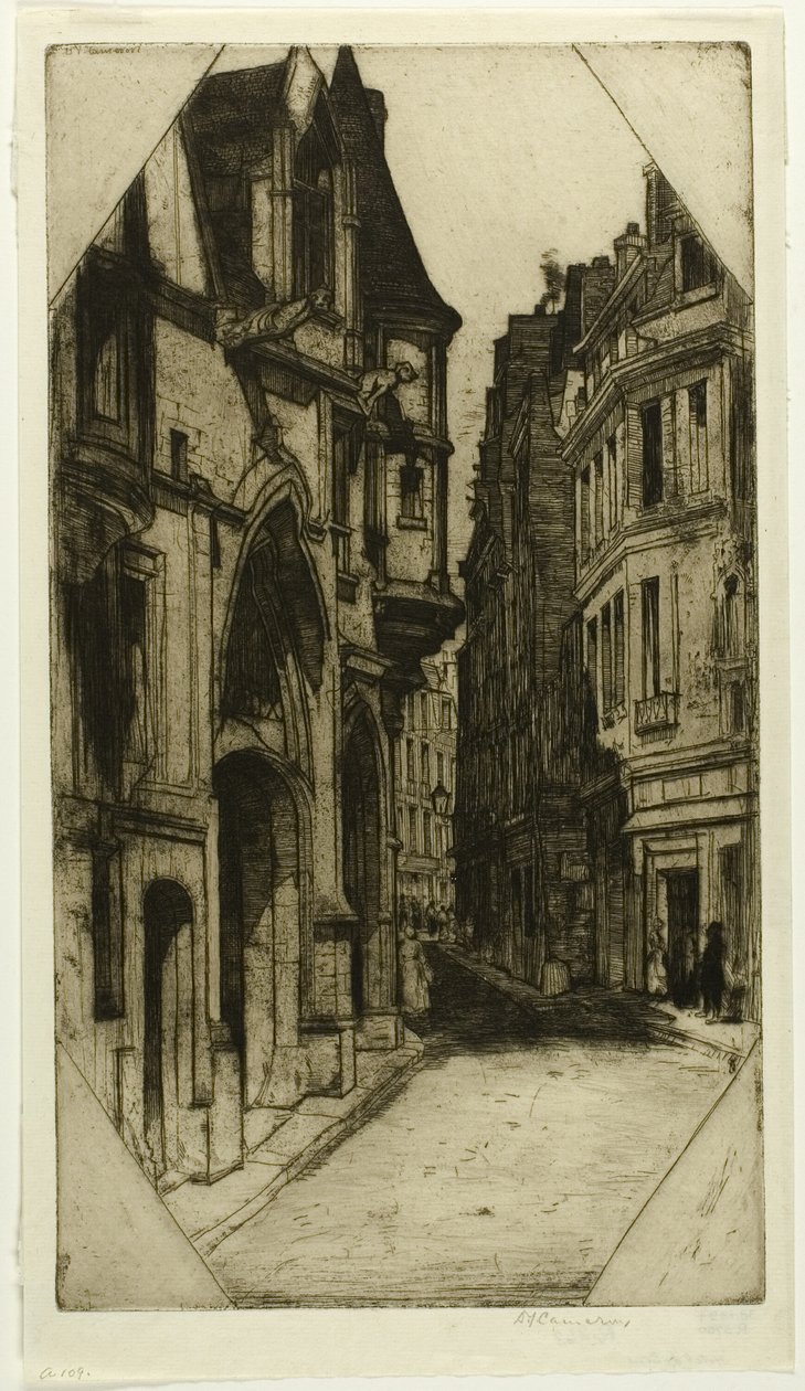 Hôtel de Sens, tallerken tre fra Paris Set af David Young Cameron